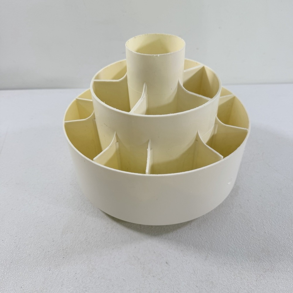 Pampered Chef Tool Turn About Carousel Utensil Holder Caddy Organizer White 2170